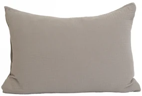 Mušelínová obliečka na vankúš 50 × 70 cm – Alexia sivohnedá