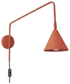 Sollux SL.1701 - Nástenná lampa NOX 1xE14/10W/230V oranžová SLX1475