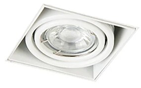 Sada 6 zapustených bodových svetiel bielych GU10 naklápateľných bez rámu - Oneon