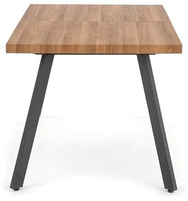 Jedálenský stôl Berlin 160 cm, orech medový / čierna