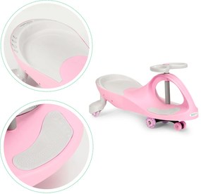 Detské odrážadlo s LED kolesami ružová, ECOTOYS