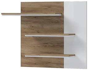 Polička Stela VP lakované tobacco/crystal white