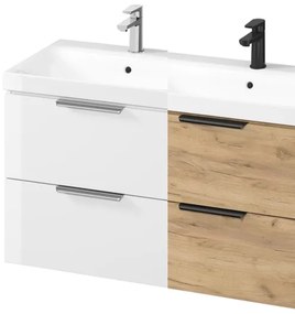 Cersanit Malika, závesná umývadlová skrinka 794x450x551 mm, biela lesklá, S598-048-DSM