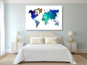 Obraz na korku akvarelová farebná mapa