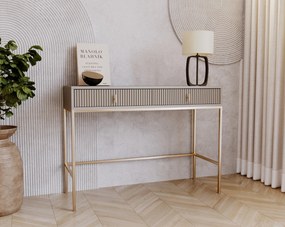 Toaletní stolek Maggiore 104 cm kašmírový/zlatý