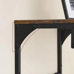 Nástenný vešiak s 8 háčikmi a policou, rustikálny hnedý