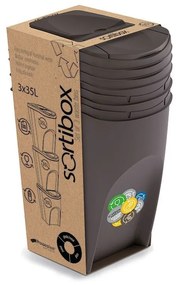 Odpadkový kôš na triedený odpad (3 ks) IKWB35S3 35 l - antracit