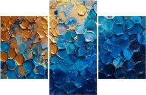 Obraz - Modrozlatá maľba (90x60 cm)
