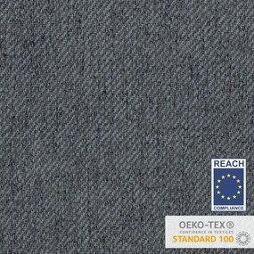 Sivá čalúnená jednolôžková posteľ 90x200 cm Scala – Maison de Rêve