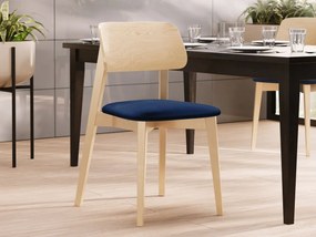 Čalúnená jedálenská stolička KT63, Dostupné poťahy: Magic Velvet 2217, Farby: czarny