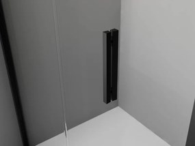 Mexen Exo päťuholníková sprchová kabína výkyvné 90 x 90 cm, transparentná, čierna - 812-090-090-70-00