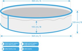 Marimex | Bazén Marimex Orlando 3,66x1,22 m bez filtrácie- motív RATAN | 10340263