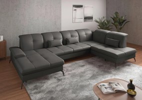XXXLutz SEDACIA SÚPRAVA, textil, koža, antracitová Sit & More - Sedačky - 00014401174J
