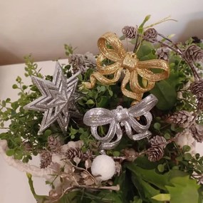 DECOLED Hviezda, priemer 10,5 cm, strieborná