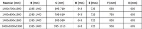 Mexen Omega, sprchovací kút s posuvnými dverami 140 (dvere) x 80 (stena) cm, 8mm sklo, chrómový profil-šedé sklo, 825-140-080-01-40