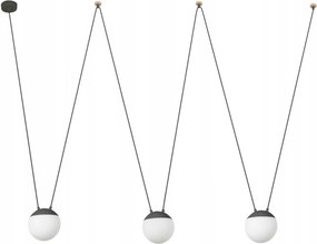 Faro Mine Pc Space 3L závesné svietidlo, tmavo šedé, 3x E27, designové