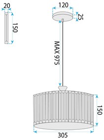 Toolight Toolight, stropné svietidlo 1xE27, APP1651-6CP, čierna, OSW-01227