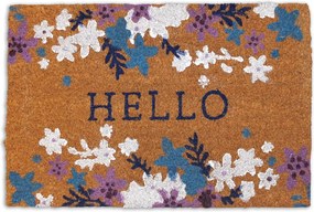 HOME ELEMENTS Rohožka z kokosových vlákien 40 x 60 cm, Hello