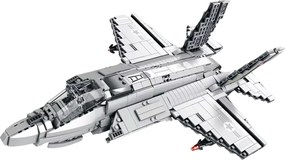 LEAN Toys Konštrukčné bloky stíhacie lietadlo F-35 Lightning II sivé 1490 ks