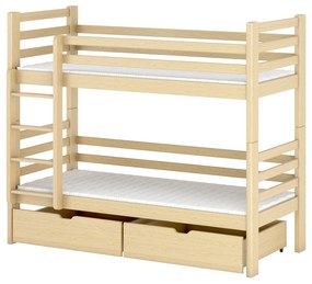 Detská posteľ 80 x 190 cm Paul (s roštom a úl. priestorom) (borovica). Vlastná spoľahlivá doprava až k Vám domov. 1013396