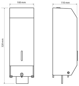 Sapho, Dávkovač tekutého mydla 1100ml, nerez mat, XP122