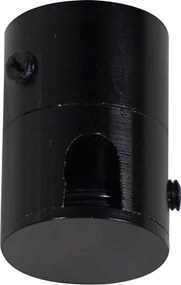 Závesná lampa čierna s ružovým tienidlom a zlatým interiérom 35cm 3-Lights - Cava