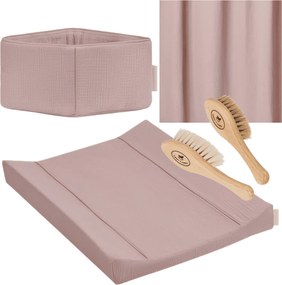 Ošetrujúca sada s prebaľovacím pultom ružová