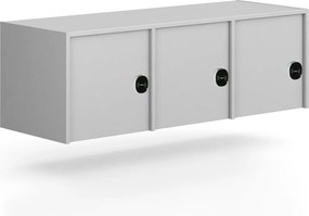 Nadstavba pre skrine FRAME, 3x dvere, 1299 x 450 x 427 mm, RFID zámok, sivá
