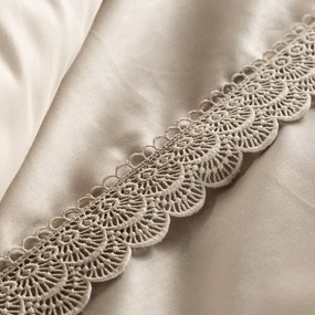 Dekorstudio Elegantné posteľné obliečky RETRO6 v béžovej farbe Rozmer posteľných obliečok: Šírka x Dĺžka: 160x200cm + 2 ks 70x80 cm
