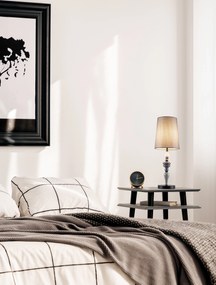 LED šedo-hnedá stolná lampa Damo