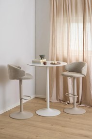 Keramický barový stôl Malta 105 cm biely mramor