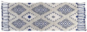 Bavlnený koberec 80 x 200 cm béžová/modrá MANAVGAT Beliani
