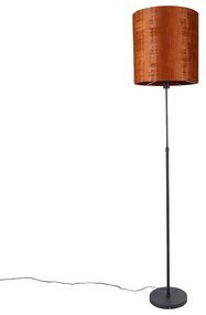 Stojaca lampa s čiernym tienidlom červeným 40 cm nastaviteľná - Parte