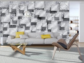 Fototapeta - Šedá abstrakcia (254x184 cm)