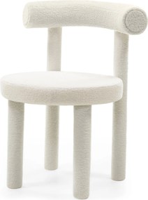 Jedálenská stolička PEDRO bouclé ecru