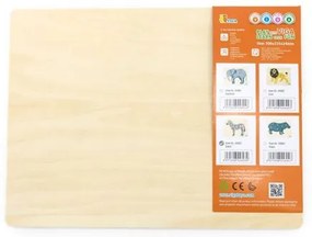 Viga Detské drevené puzzle s úchytmi Montessori Viga Zebra