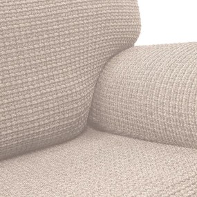 Super strečové poťahy RUBINIA smotanová trojkreslo (š. 180 - 230 cm)