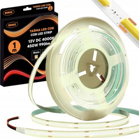 BERGE LED pásik COB Neon 12V - 480D - 9W/m - IP20 - 1m - 990lm - neutrálna farba