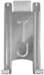 2x kovový závesný hák na náradie BestBerg ZH-25 do záhradných domčekov / strieborná