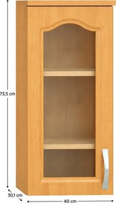 Horná kuchynská skrinka Leite MDF klasik W40S/L (L). Vlastná spoľahlivá doprava až k Vám domov. 788697