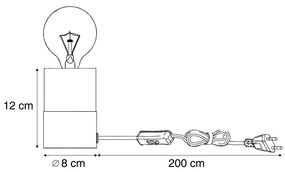 Moderná stolná lampa čierny mramor - Marissa