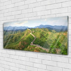 Obraz na akrylátovom skle Veľká múr hora krajina 125x50 cm