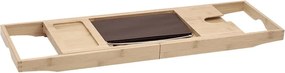 Mexen Bamboo polička na vaňu 70-100 cm, prírodný bambus - 701270-00