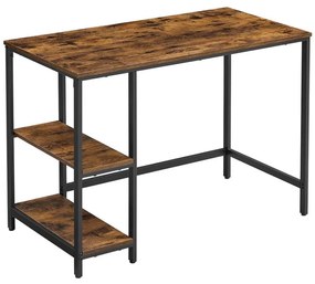 Písací stôl SOLEA hnedá/čierna