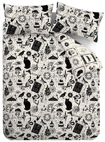 Čierne/béžové obliečky na dvojlôžko/predĺžené 230x220 cm Enchanted Witchcraft – Catherine Lansfield