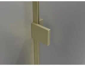 Mexen Lunar T, výklopný sprchový kút pravý 130 x 120 cm, 8mm číre sklo, zlatý kartáčovaný - 834T-130-120-55-00-P