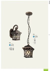 Redo 9951 - Vonkajšia nástenná lampa BREMEN 1xE27/42W/230V IP23 zlatá/patina