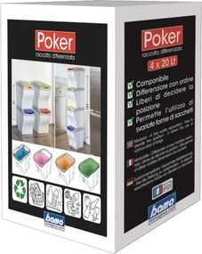 BAMA Odpadkový kôš POKER 4 x 20 l