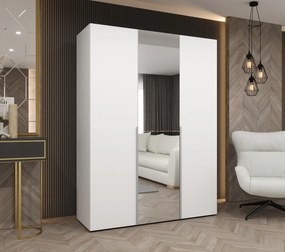 Šatníková skriňa 150 cm Alice 2 (biela + kašmír). Akcia -20%. Vlastná spoľahlivá doprava až k Vám domov. 1126160