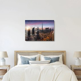 Sklenený obraz - Panorama Dubaja (70x50 cm)
